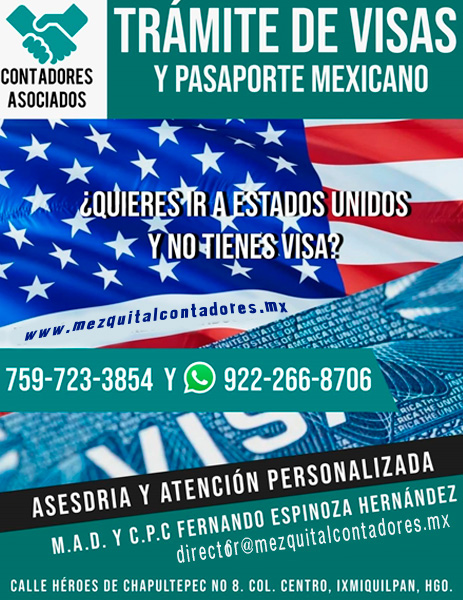 tramite de visas americanas mezquital contadores